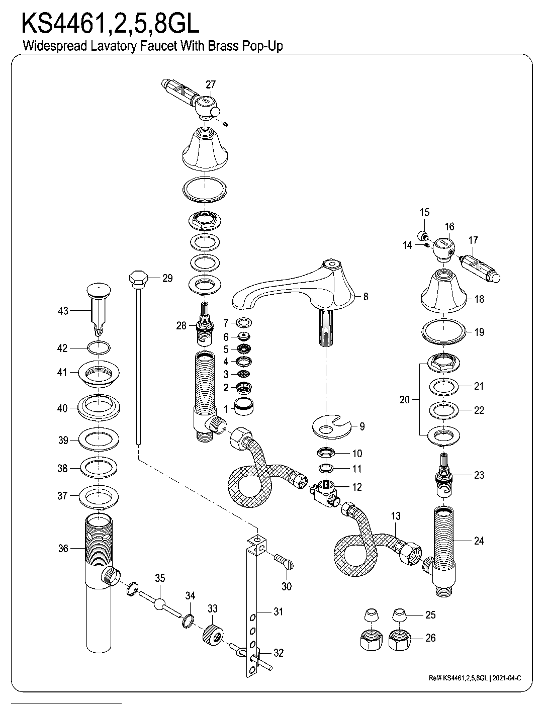 Georgian KS4461GL exploded parts diagram