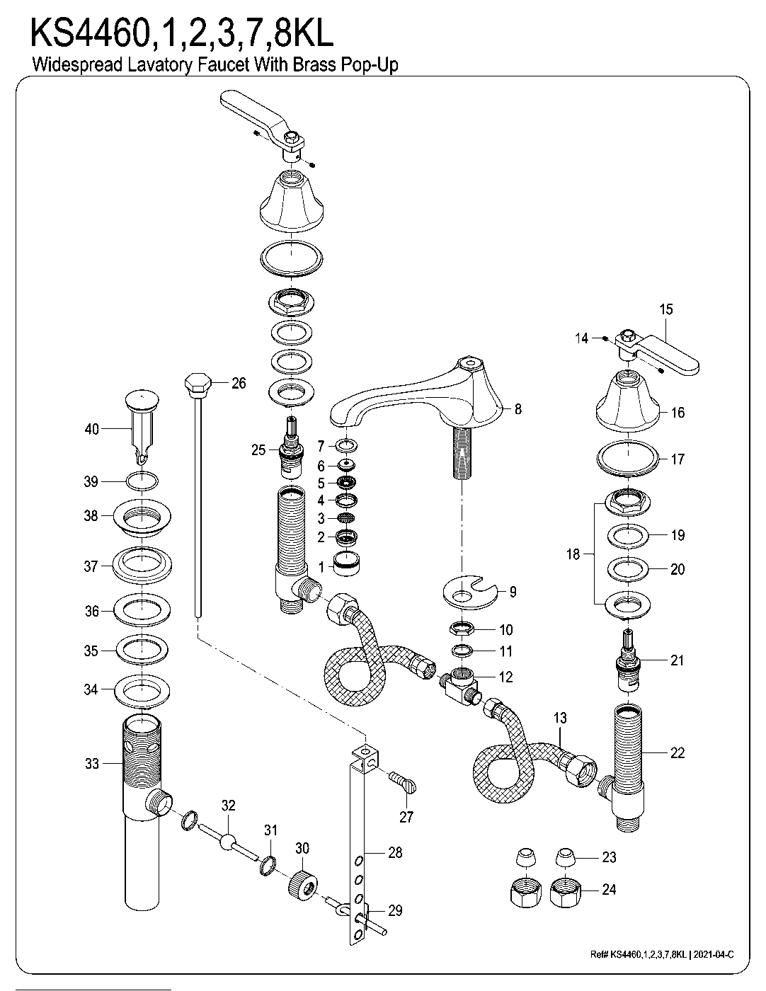 Whitaker KS4460KL exploded parts diagram