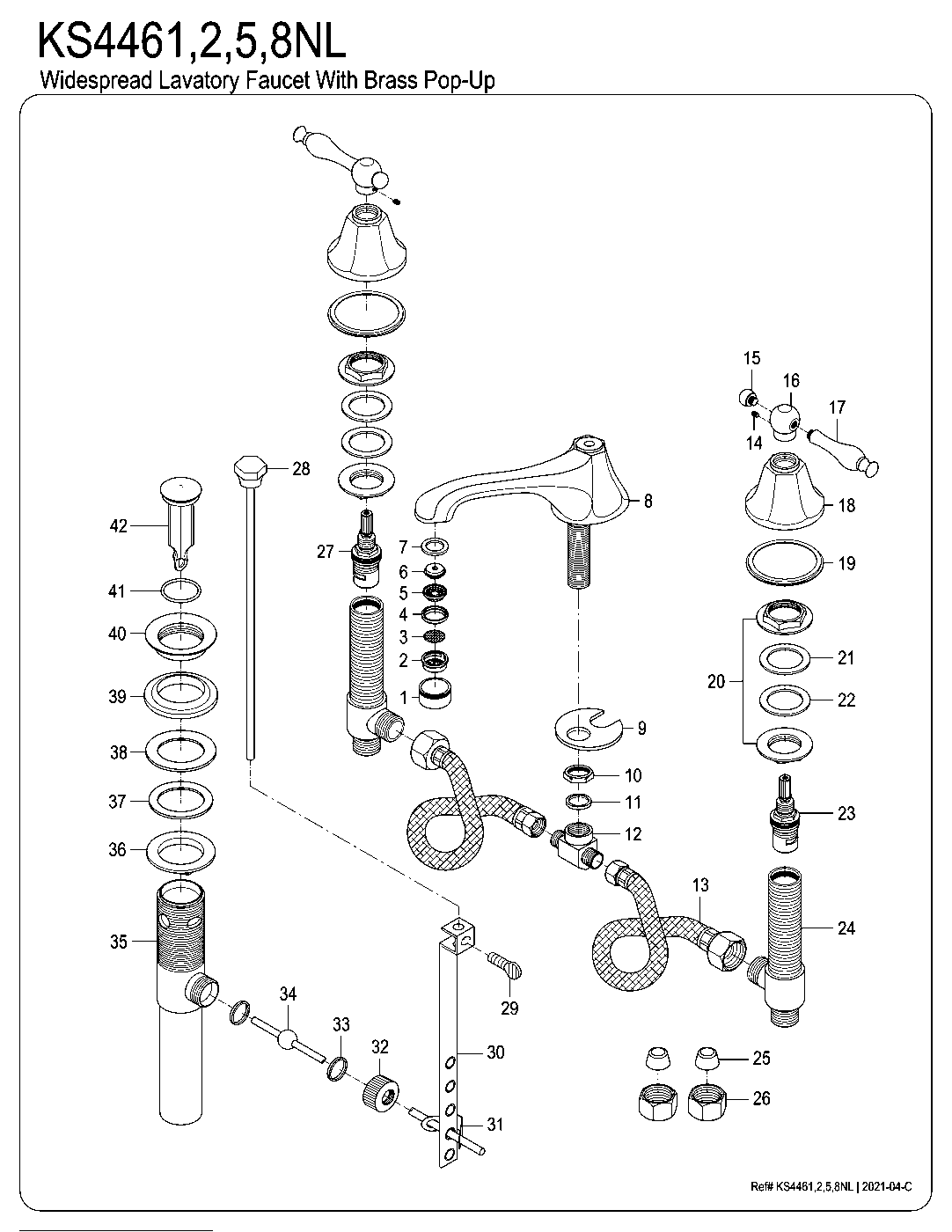 Naples KS4461NL exploded parts diagram