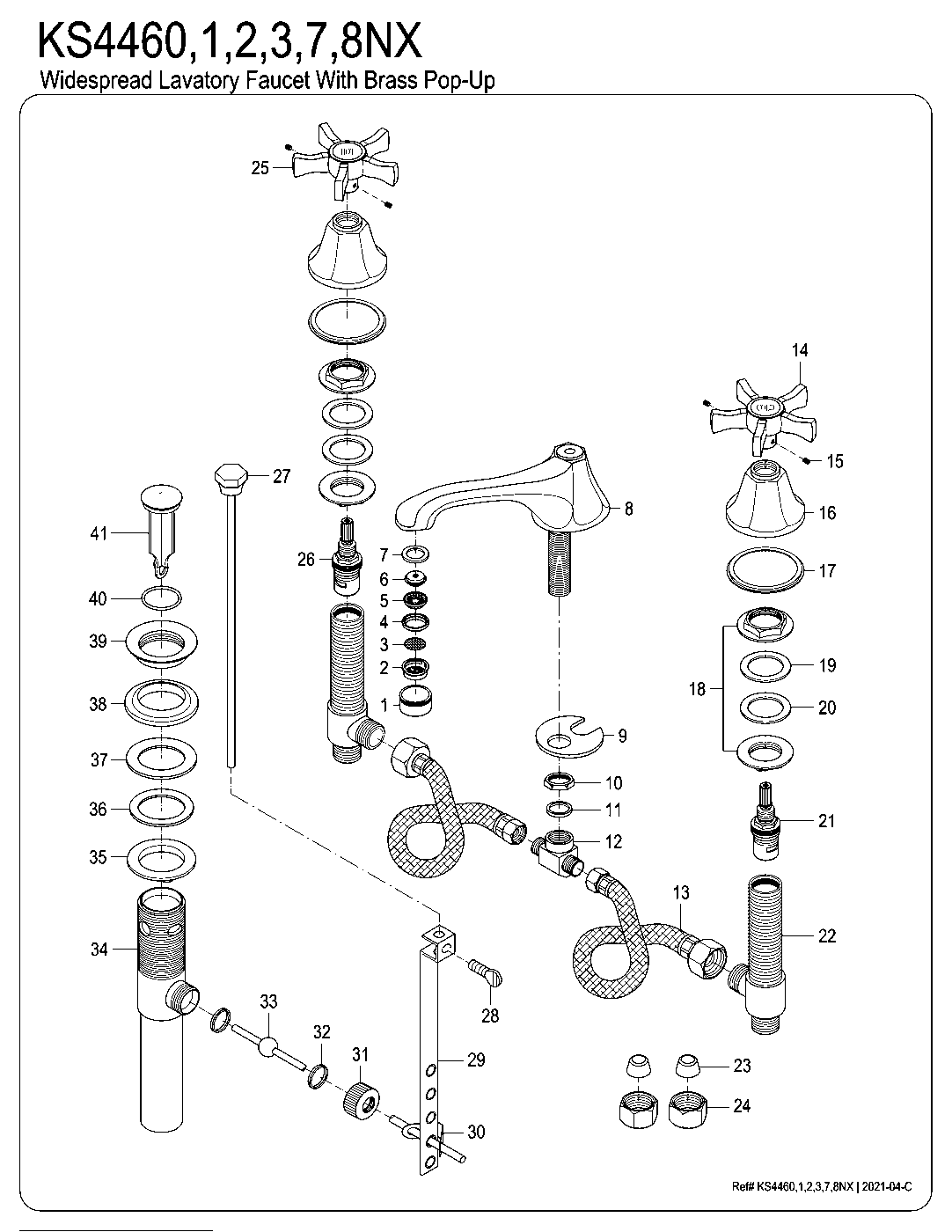Hamilton KS4460NX exploded parts diagram
