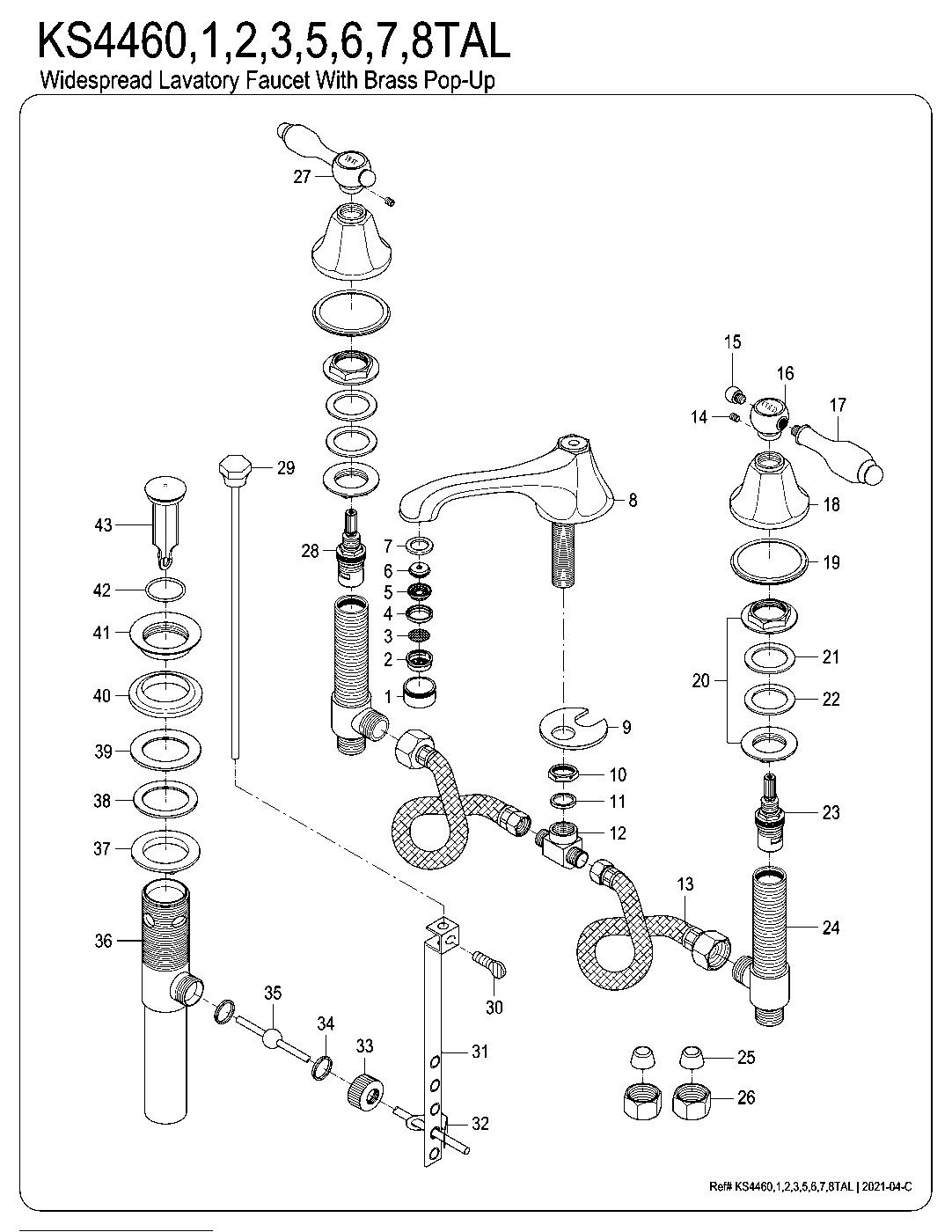 Tudor KS4460TAL exploded parts diagram