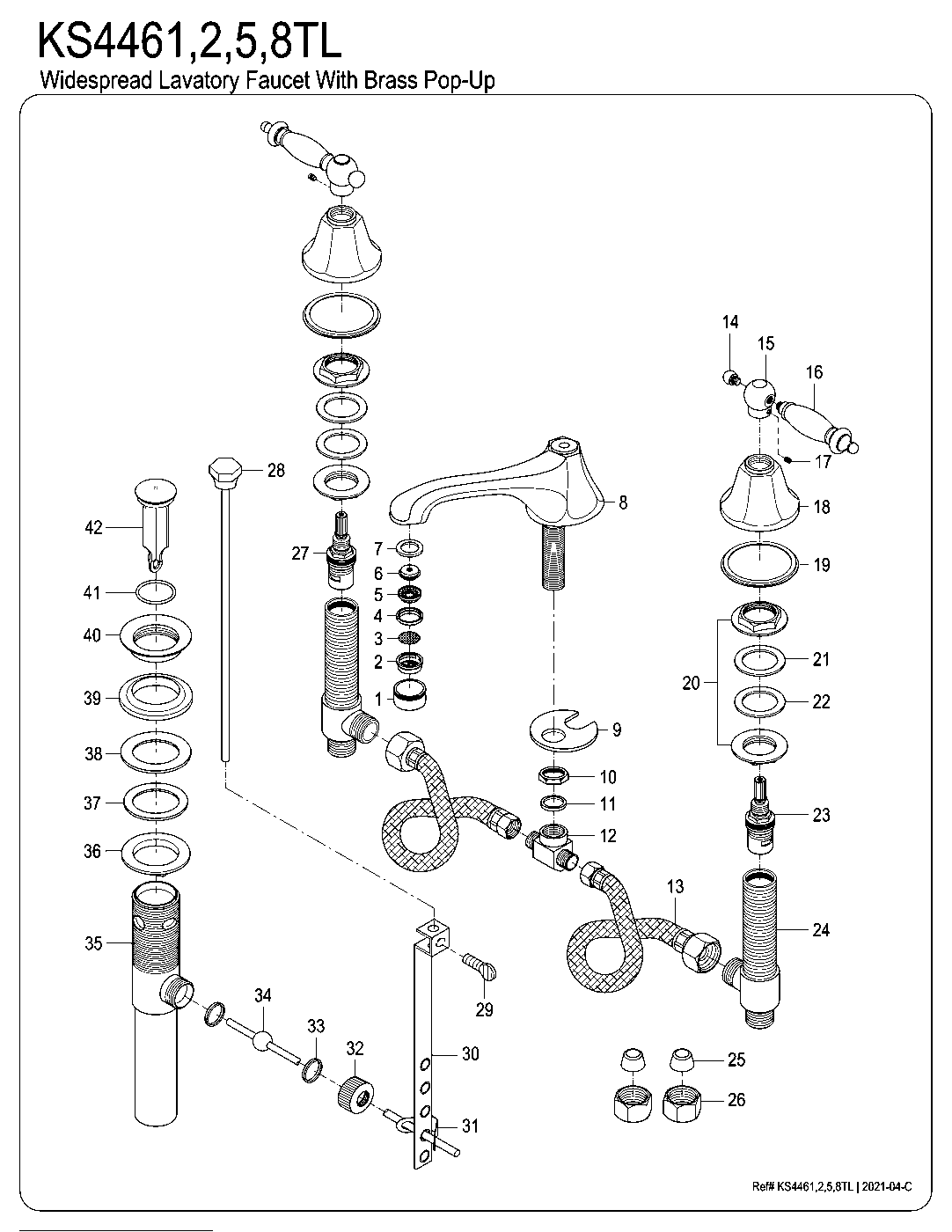 Metropolitan KS4461TL exploded parts diagram