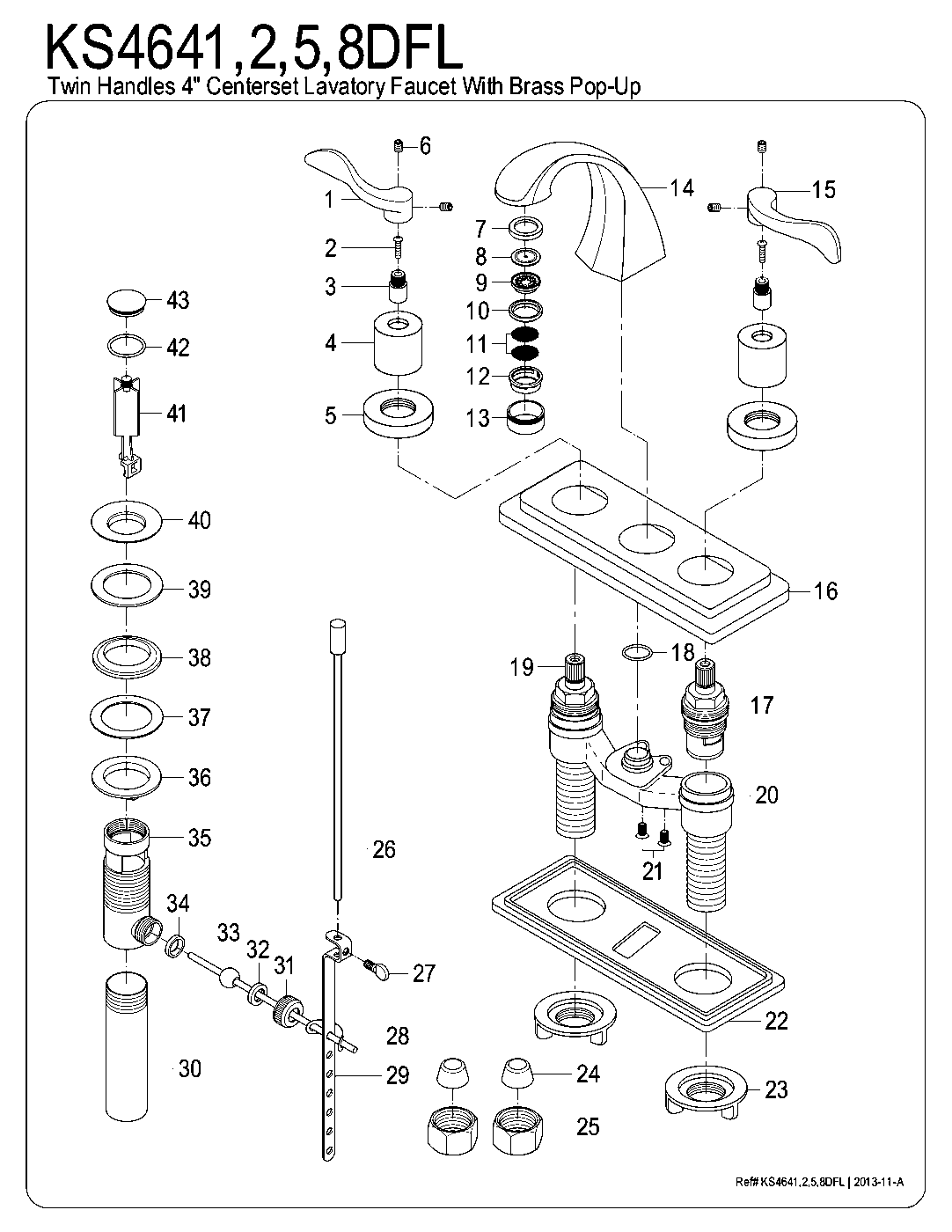 NuWave KS4641DFL exploded parts diagram