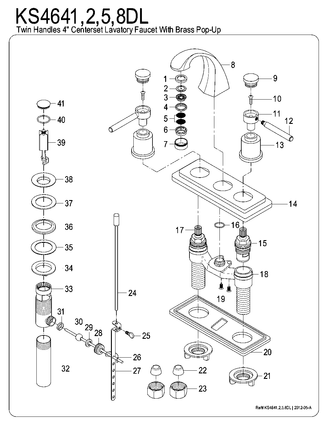 Concord KS4641DL exploded parts diagram