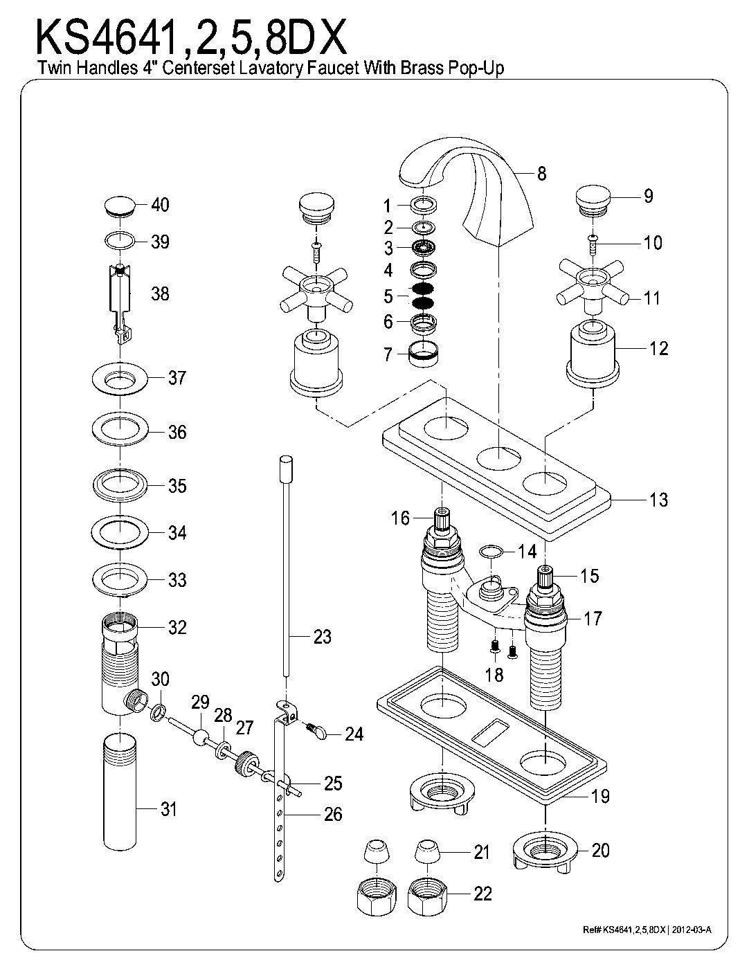 Concord KS4641DX exploded parts diagram