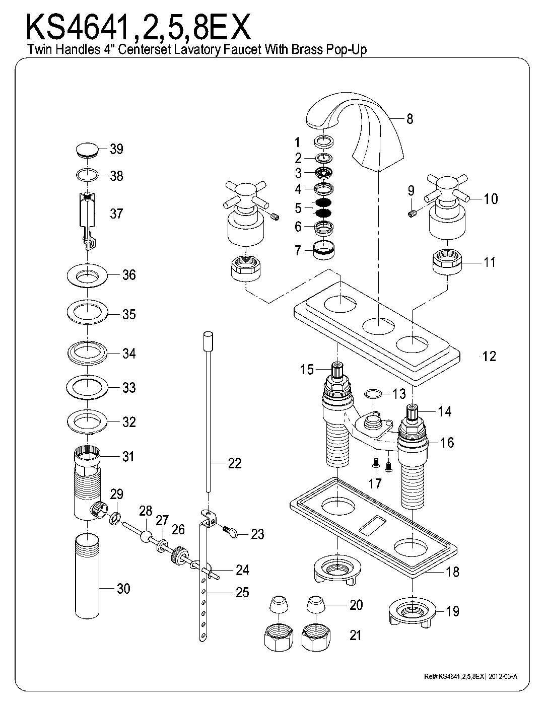 Elinvar KS4641EX exploded parts diagram