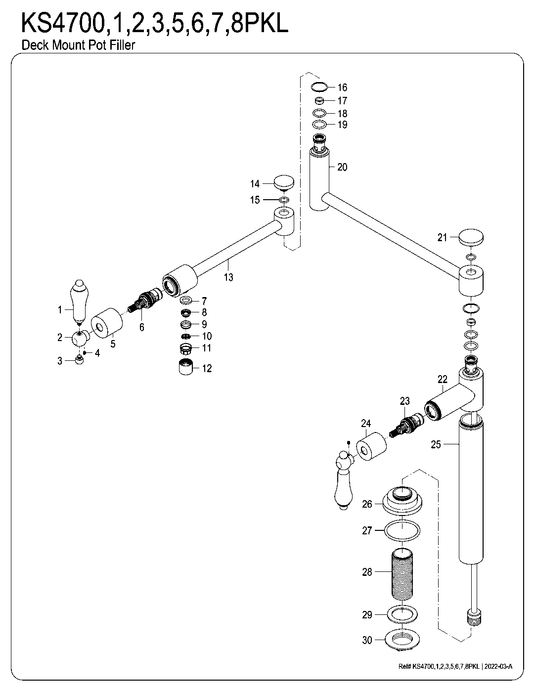 Duchess KS4702PKL exploded parts diagram