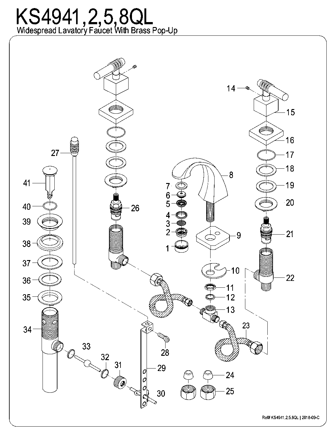 Milano KS4942QL exploded parts diagram