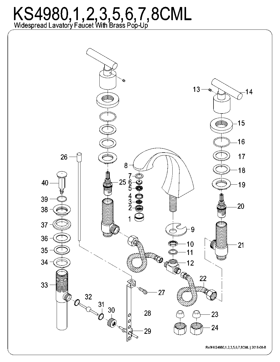 Manhattan KS4980CML exploded parts diagram