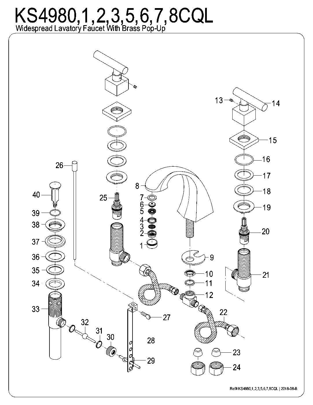 Claremont KS4980CQL exploded parts diagram