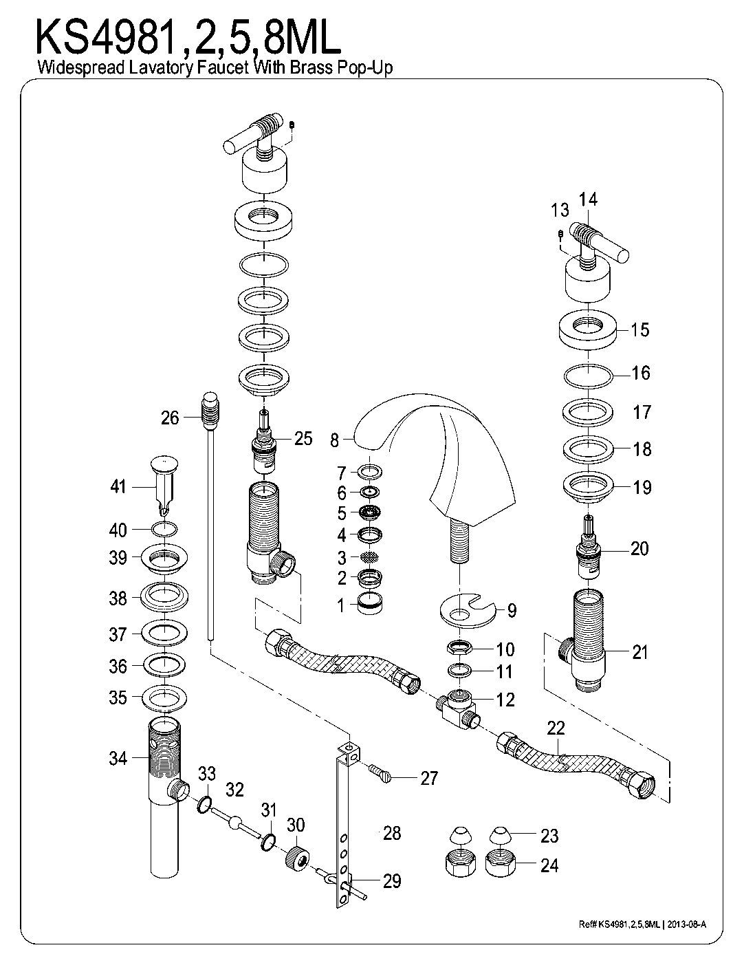 Milano KS4981ML exploded parts diagram