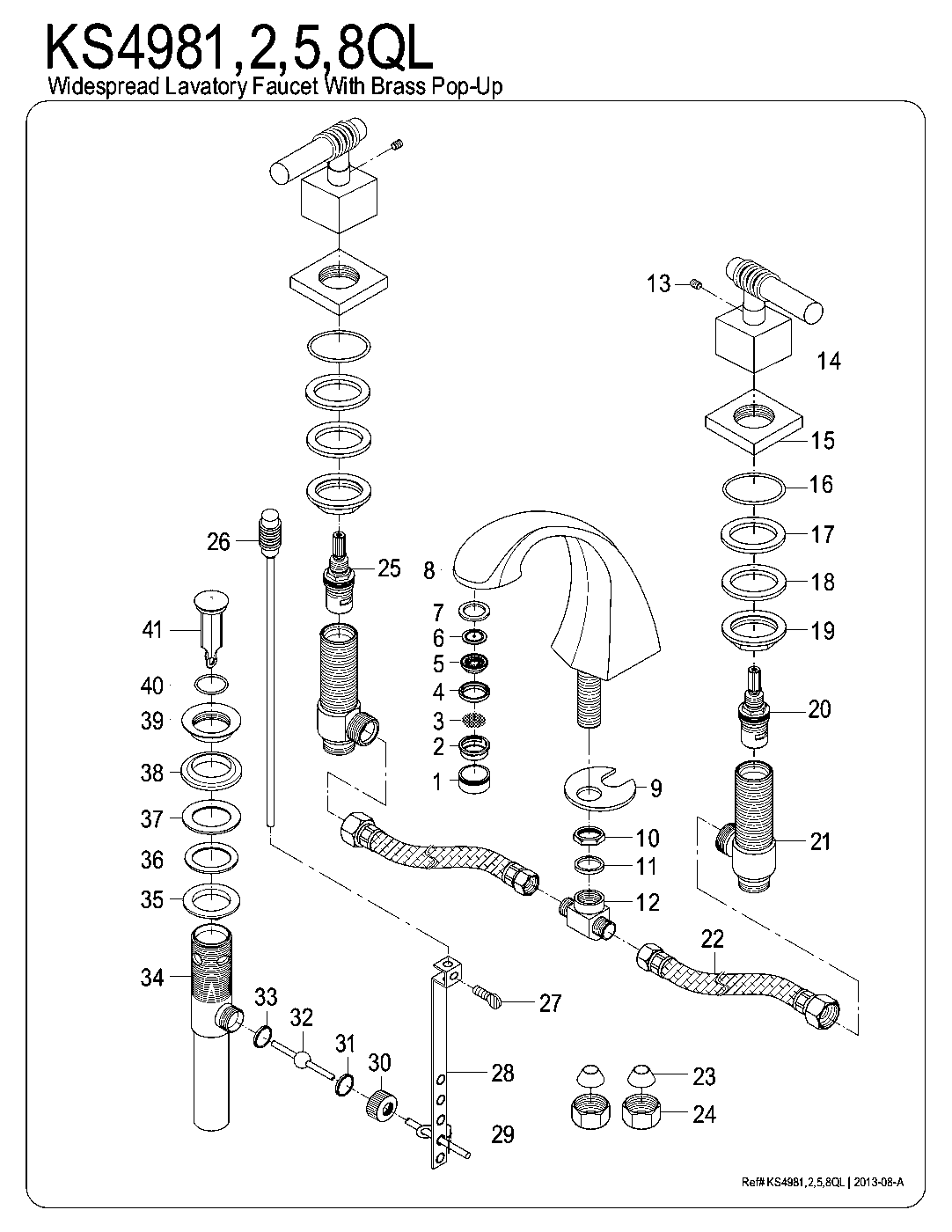 Milano KS4981QL exploded parts diagram