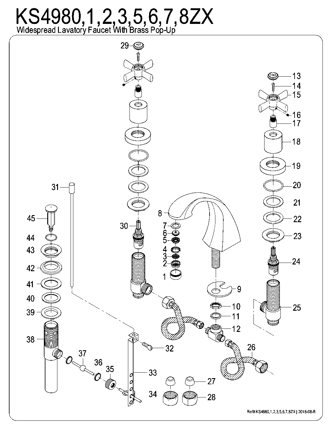 Millennium KS4981ZX exploded parts diagram