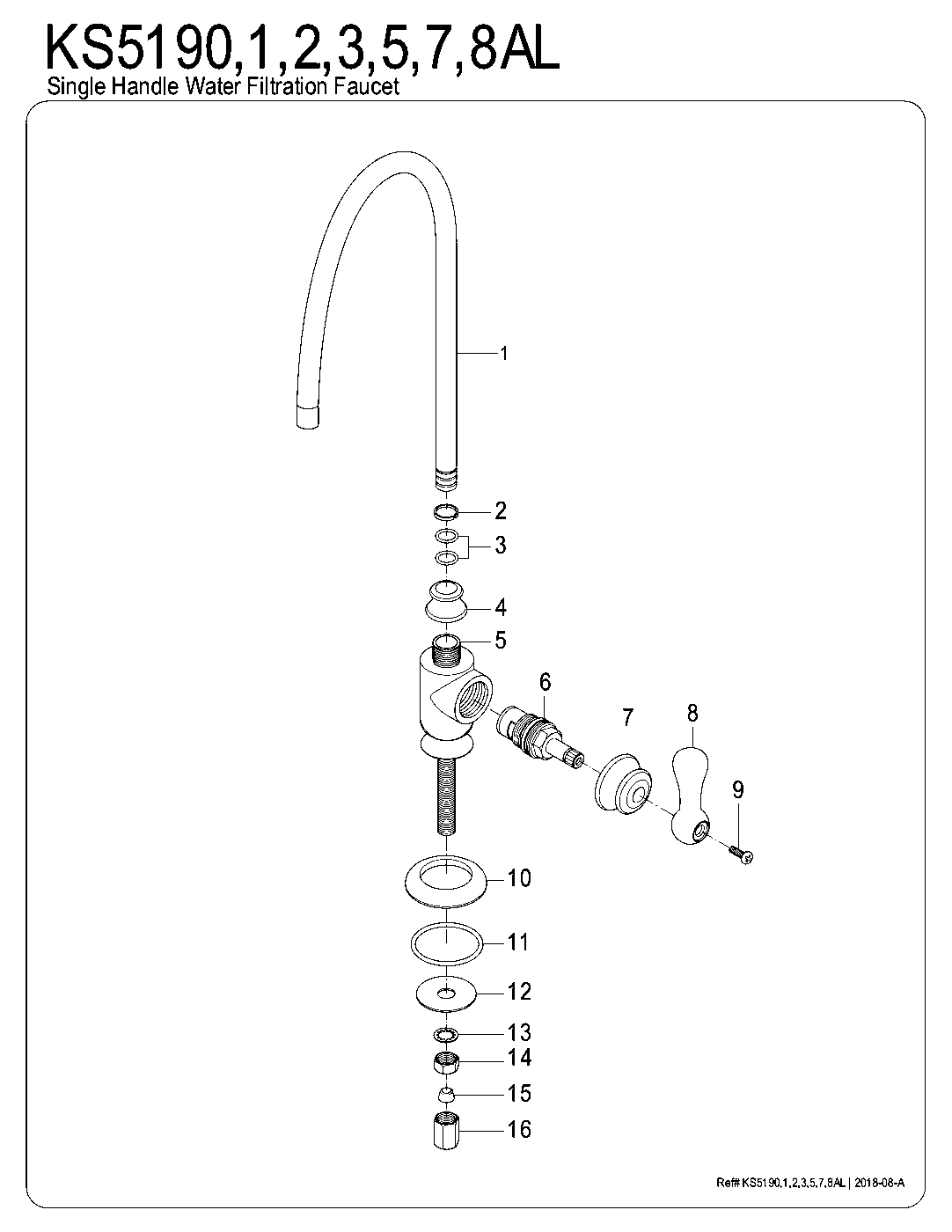 Royale KS5190AL exploded parts diagram