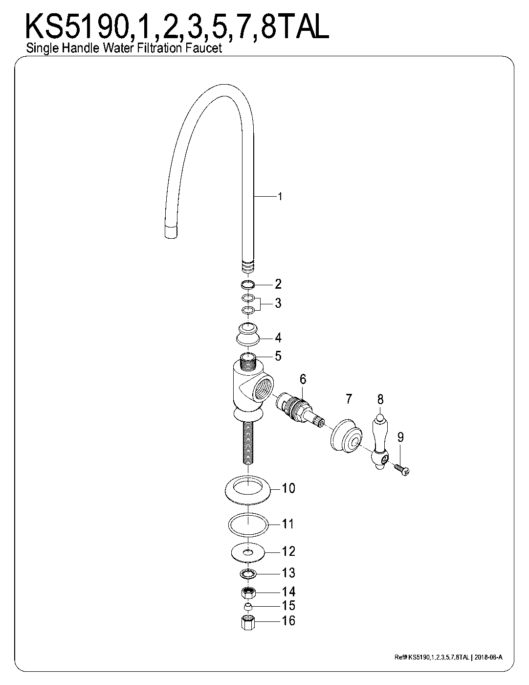 Tudor KS5190TAL exploded parts diagram