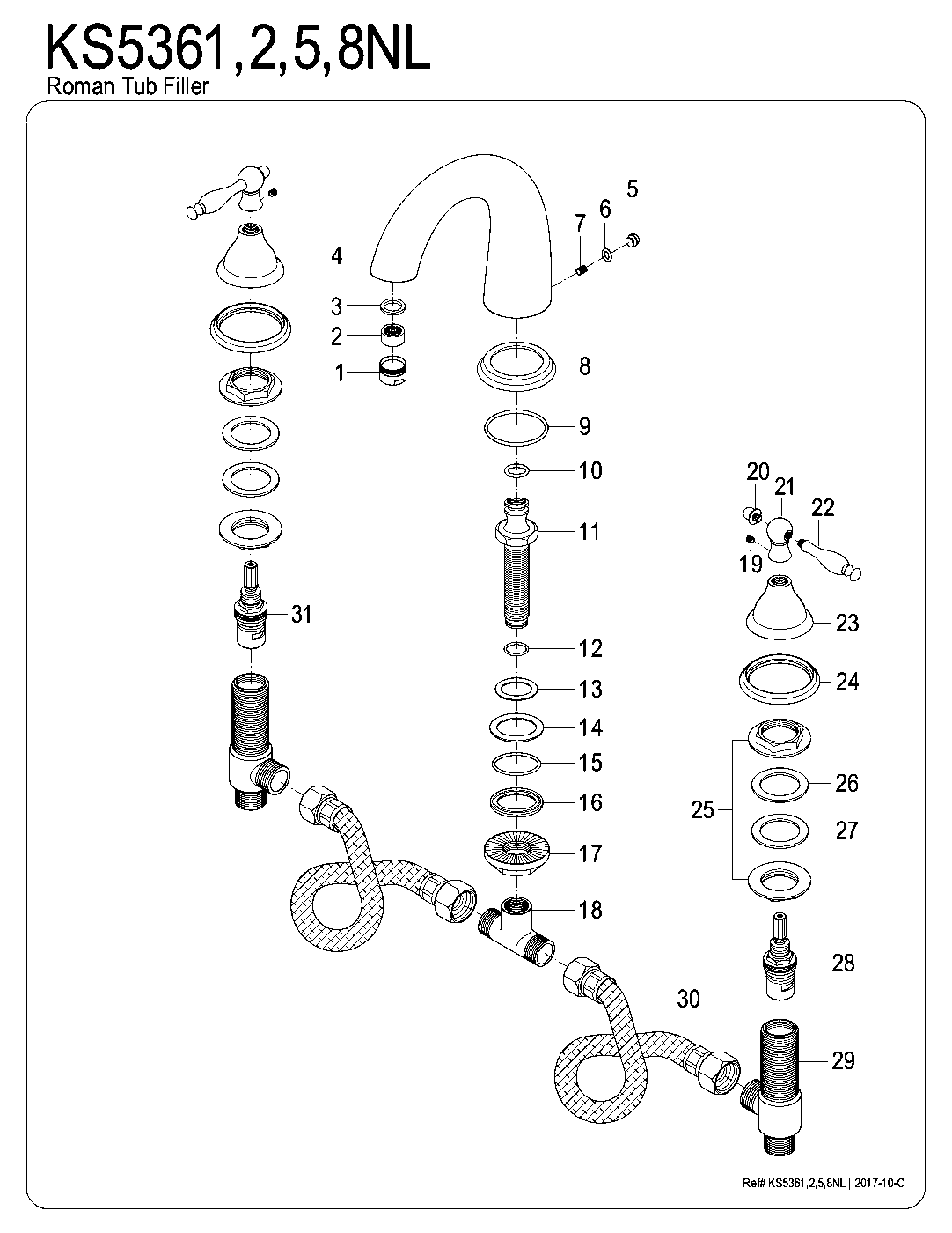Royale KS5361NL exploded parts diagram
