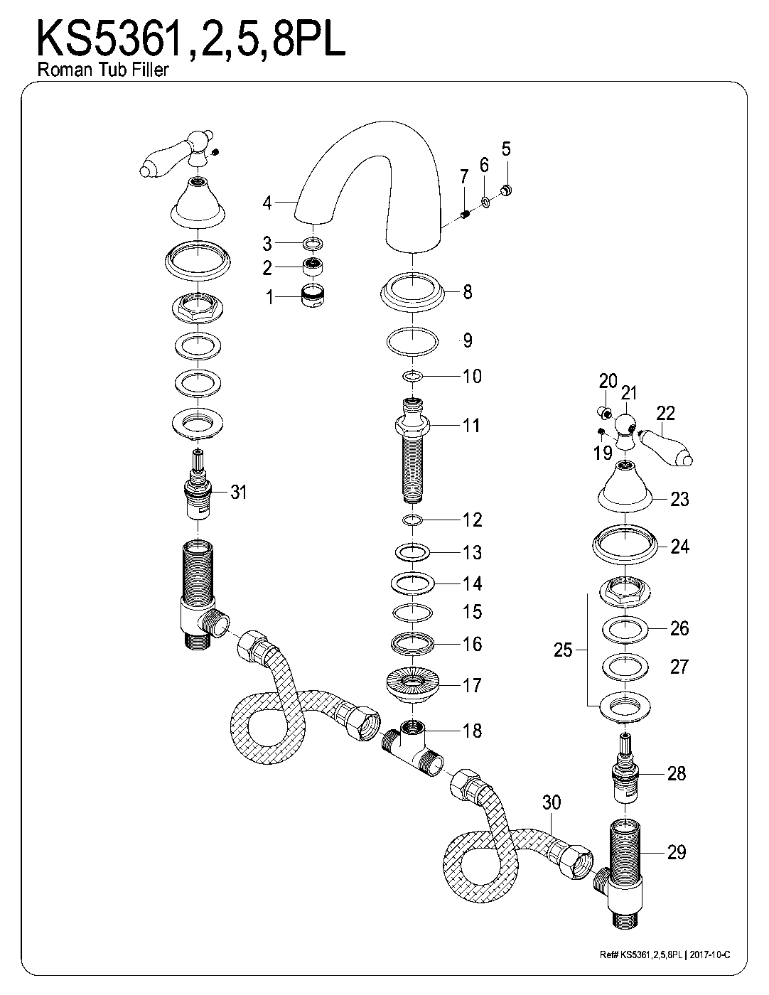 Vintage KS5361PL exploded parts diagram