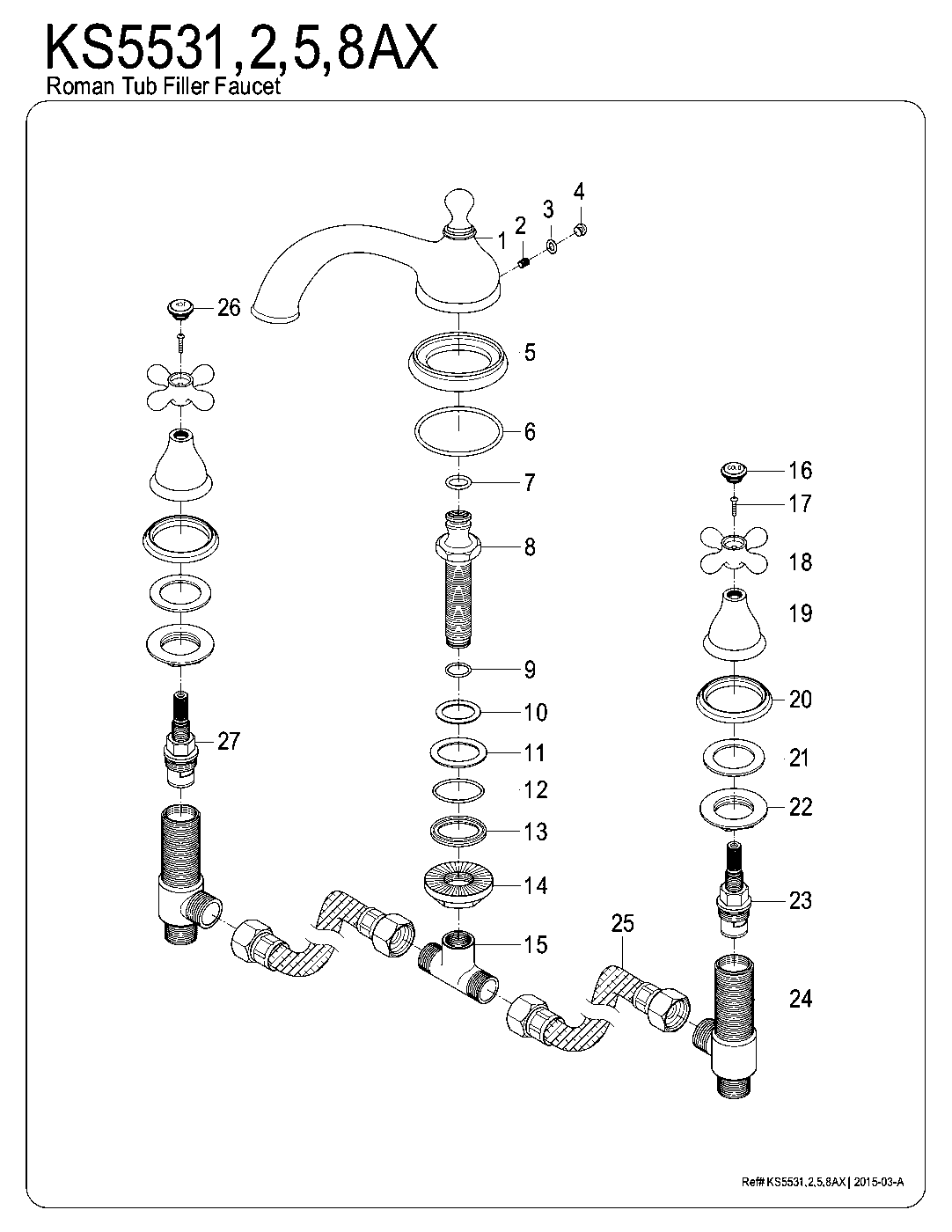 Vintage KS5532AX exploded parts diagram