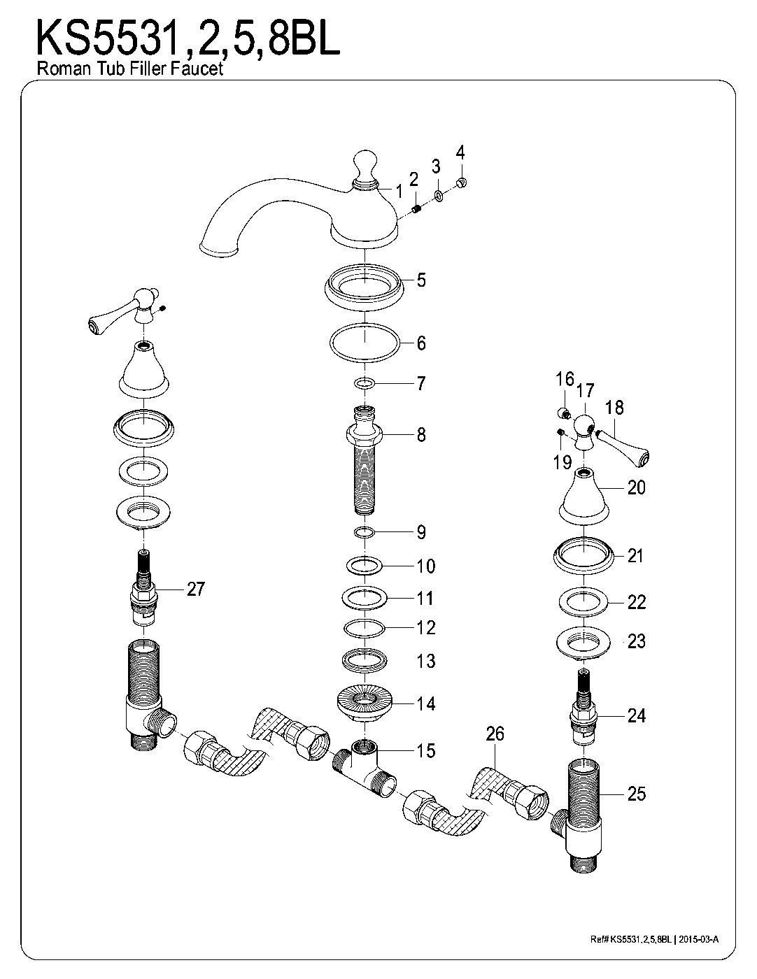 Vintage KS5531BL exploded parts diagram