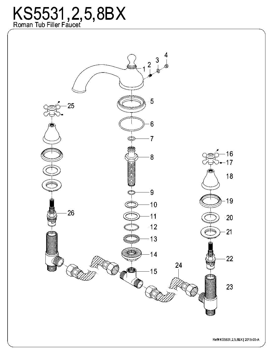 Vintage KS5531BX exploded parts diagram