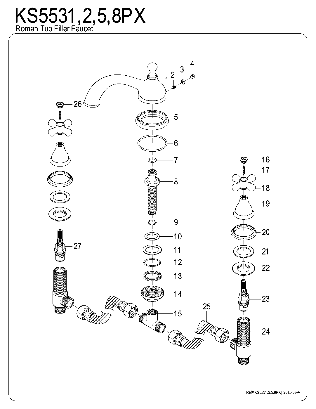Vintage KS5531PX exploded parts diagram