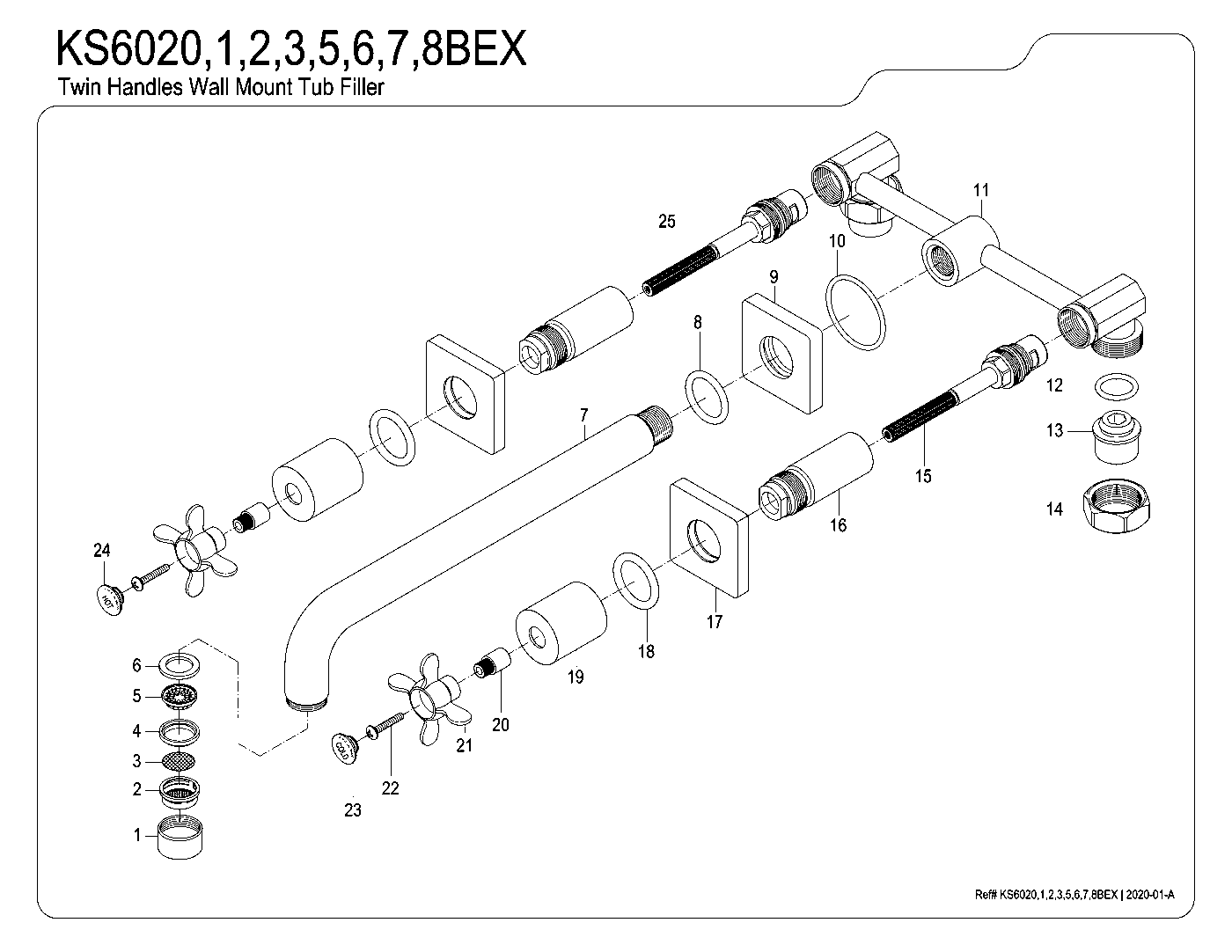 Essex KS6020BEX exploded parts diagram