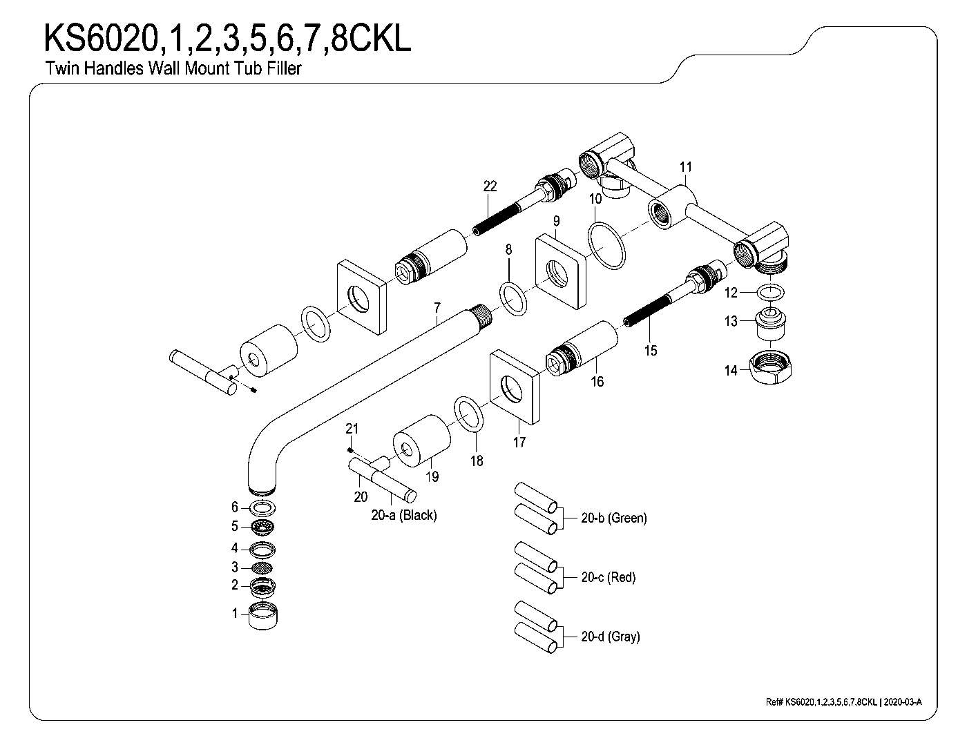 Kaiser KS6020CKL exploded parts diagram