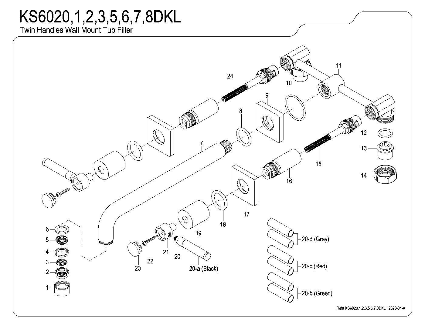 Kaiser KS6020DKL exploded parts diagram