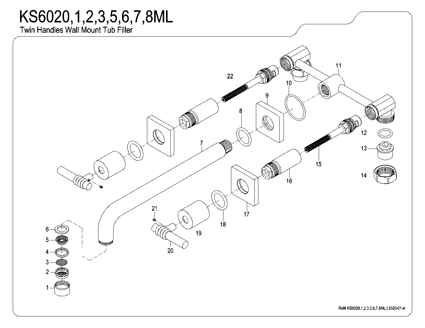 Milano KS6020ML exploded parts diagram