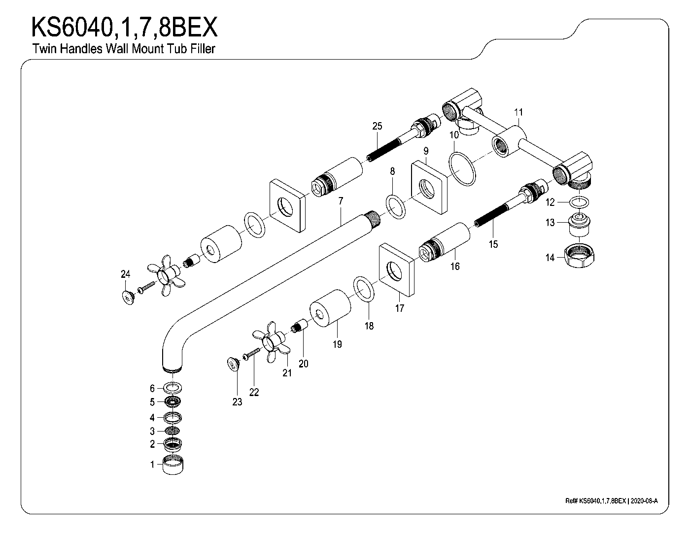 Essex KS6040BEX exploded parts diagram