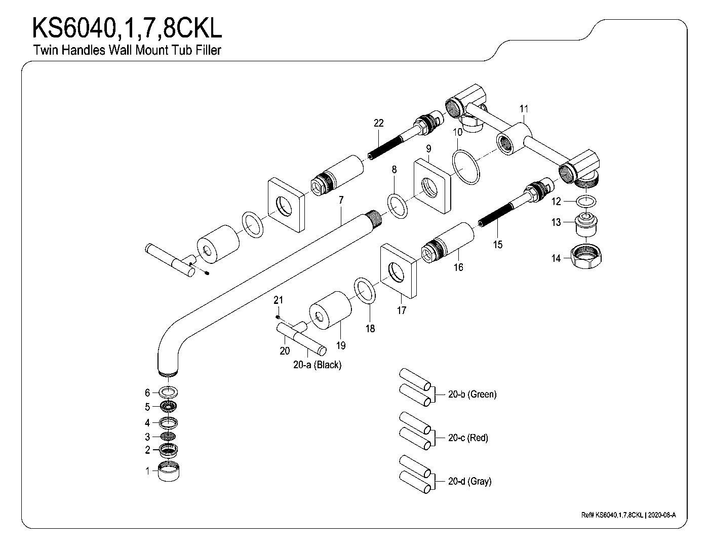 Kaiser KS6040CKL exploded parts diagram