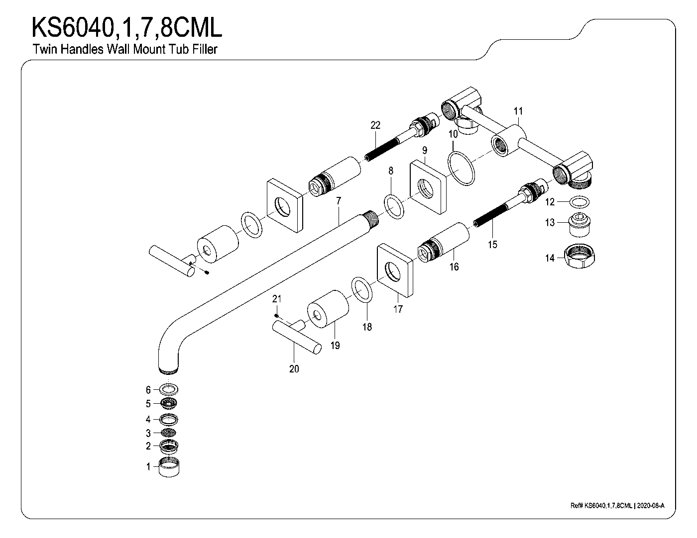 Manhattan KS6040CML exploded parts diagram