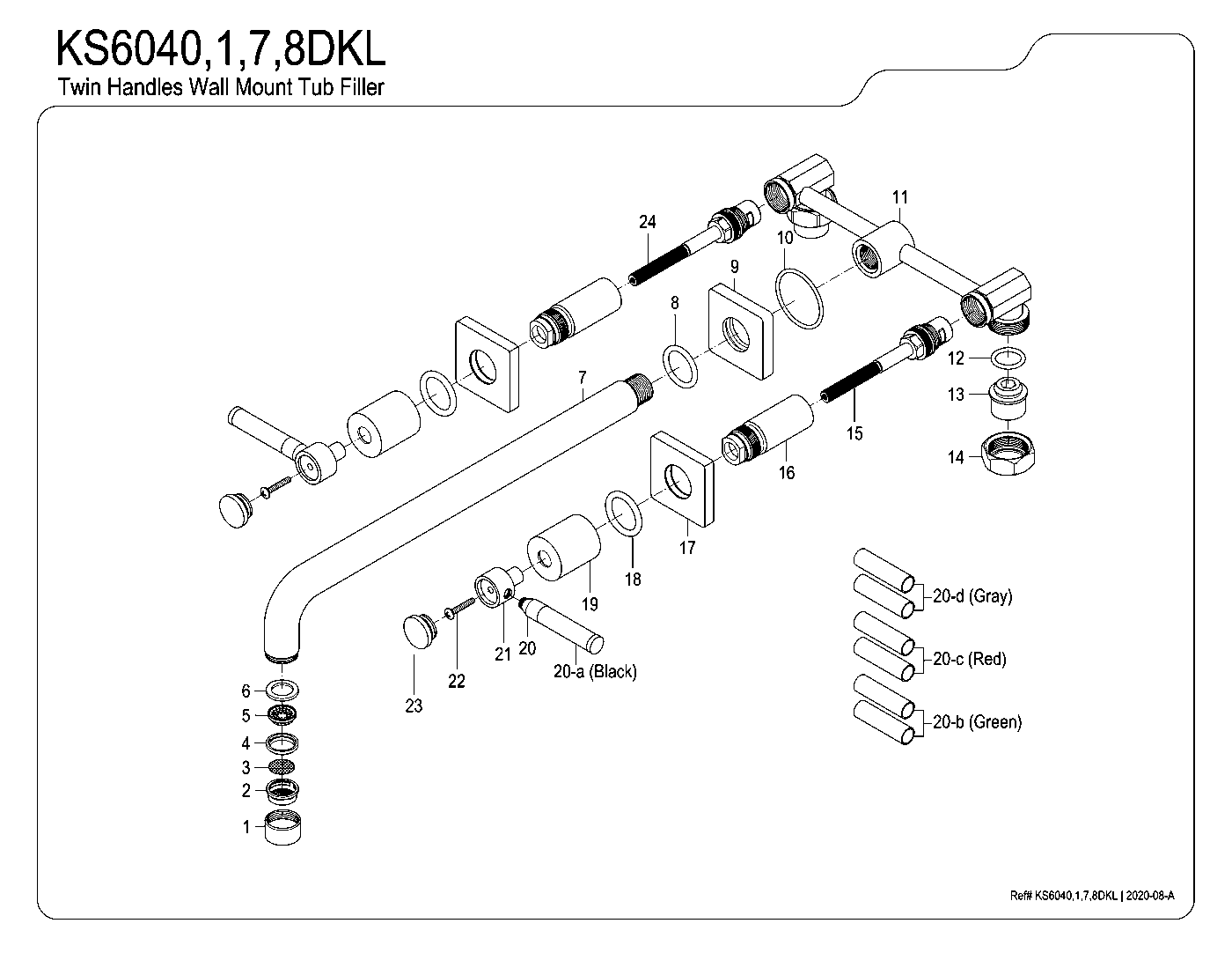 Kaiser KS6040DKL exploded parts diagram