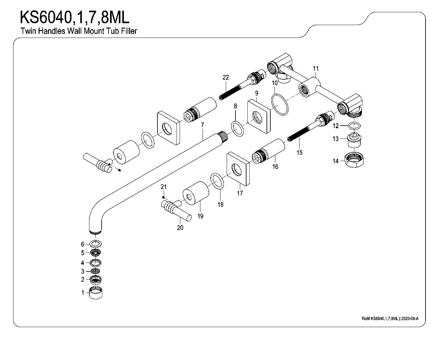 Milano KS6040ML exploded parts diagram
