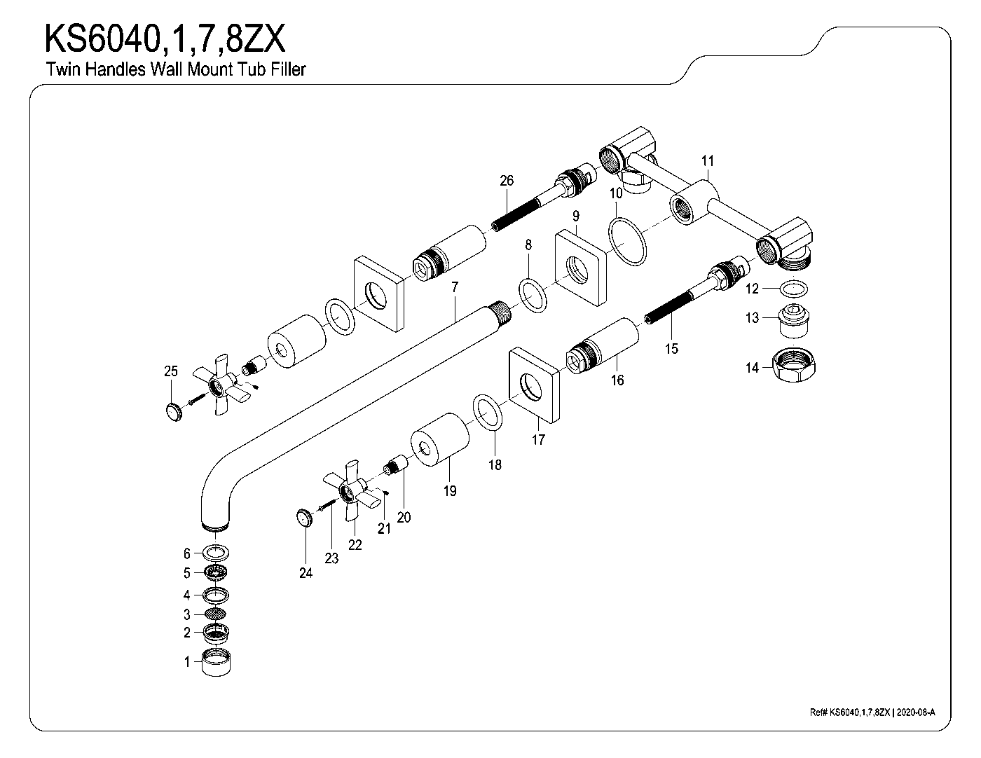 Millennium KS6040ZX exploded parts diagram