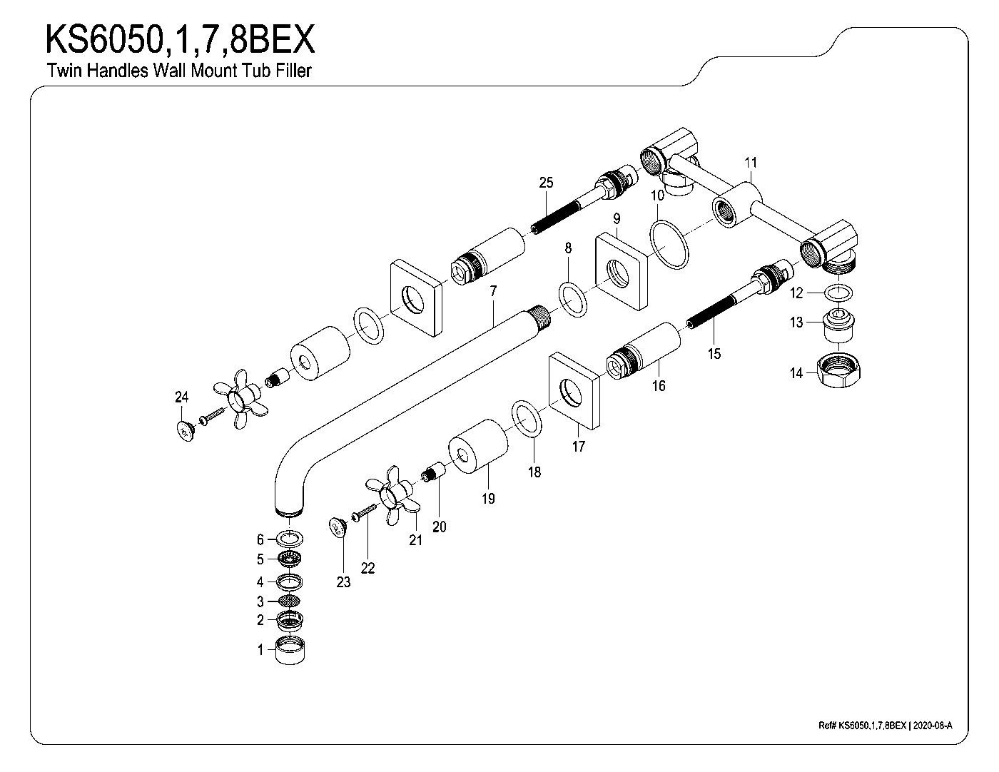 Essex KS6050BEX exploded parts diagram