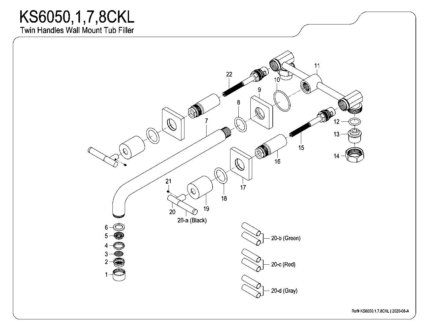 Kaiser KS6050CKL exploded parts diagram