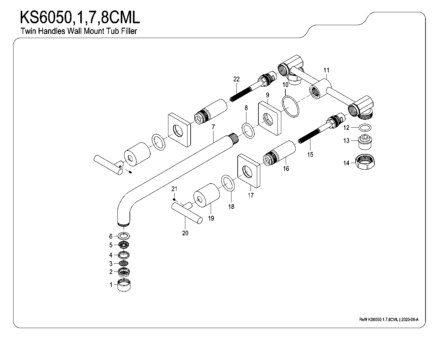 Manhattan KS6050CML exploded parts diagram