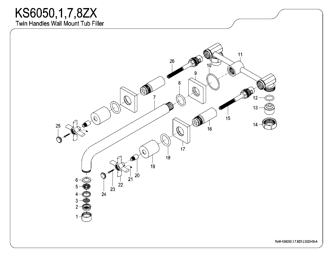 Millennium KS6050ZX exploded parts diagram