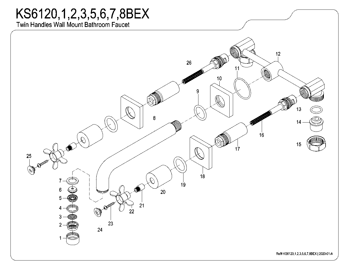 Essex KS6120BEX exploded parts diagram