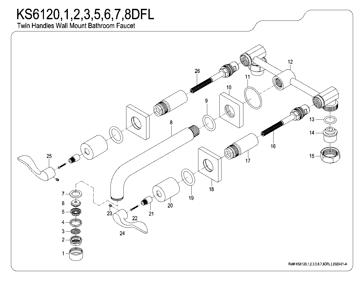 NuWave KS6120DFL exploded parts diagram