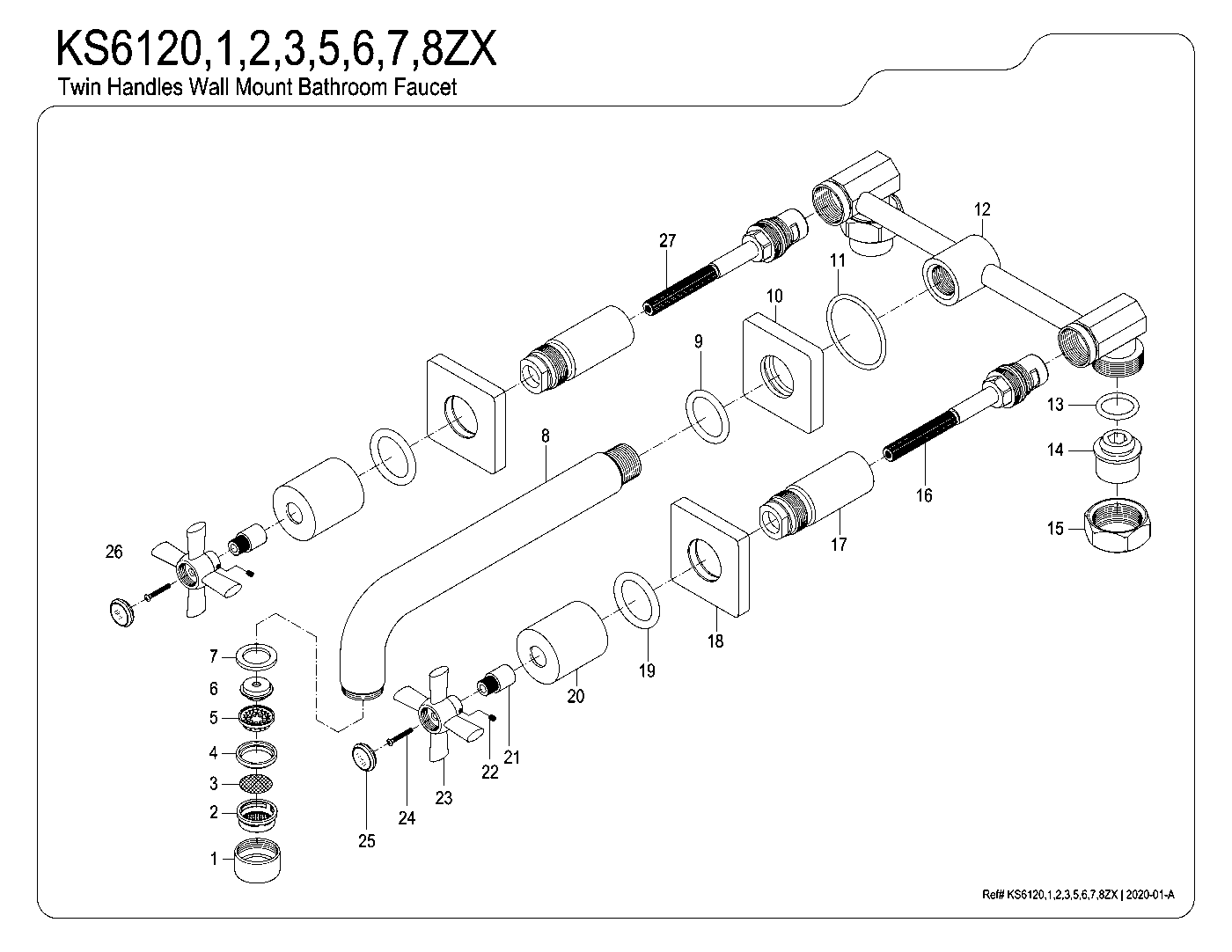 Millennium KS6120ZX exploded parts diagram