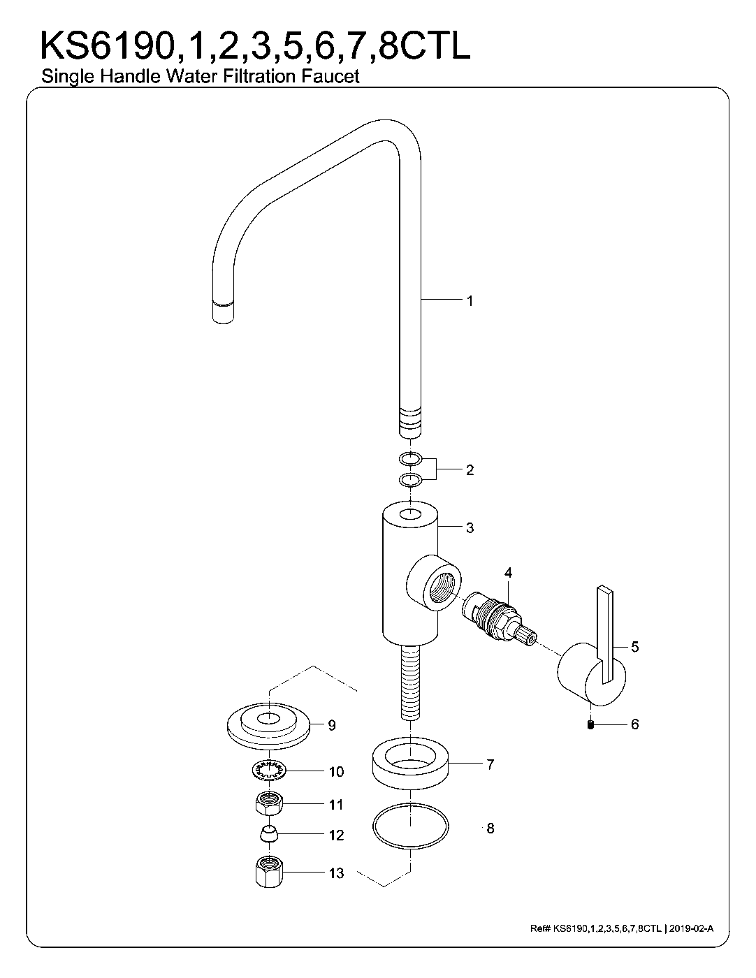 Continental KS6190CTL exploded parts diagram