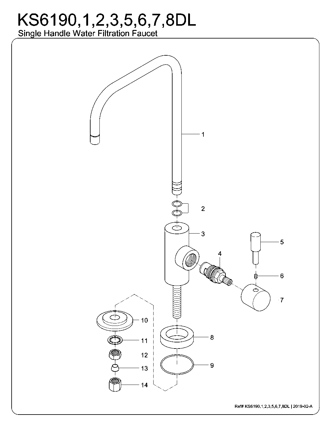 Concord KS6190DL exploded parts diagram