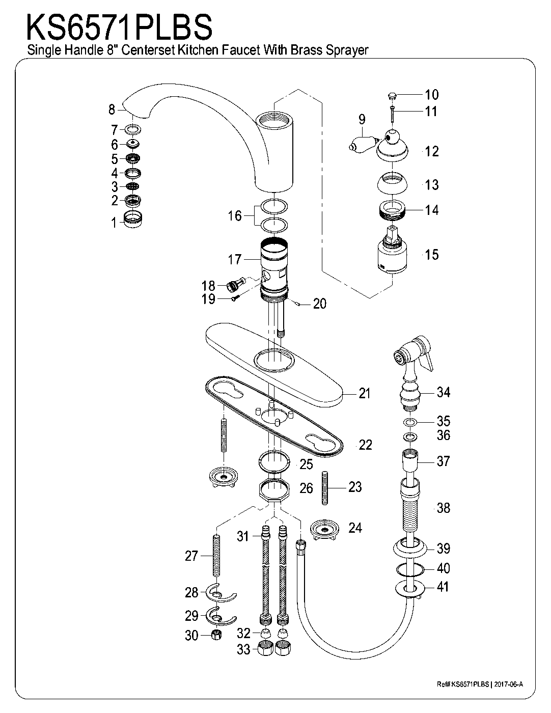 Vintage KS6571PLBS exploded parts diagram