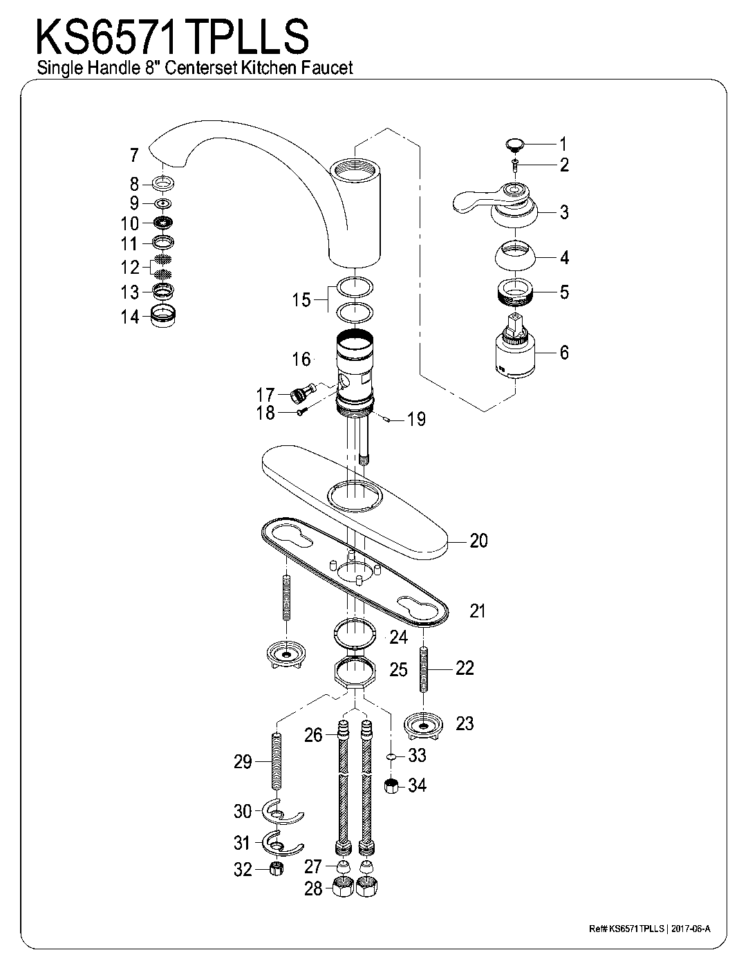 Templeton KS6571TPLLS exploded parts diagram