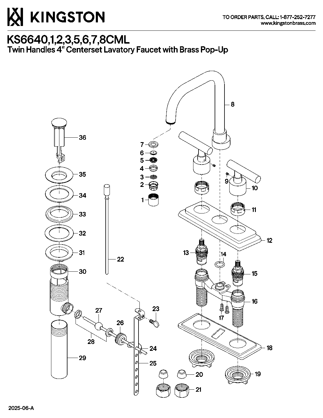 Manhattan KS6642CML exploded parts diagram