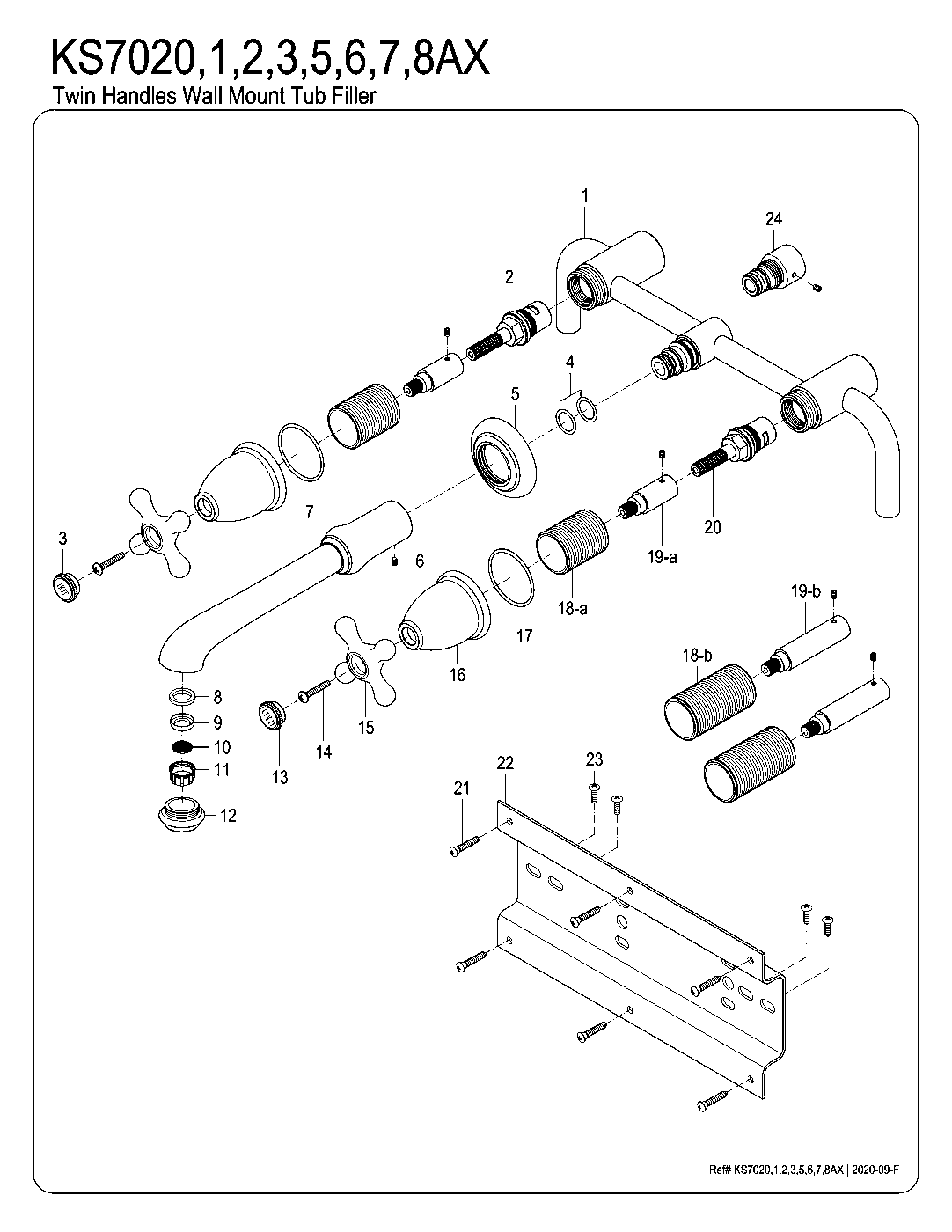 English Country KS7020AX exploded parts diagram
