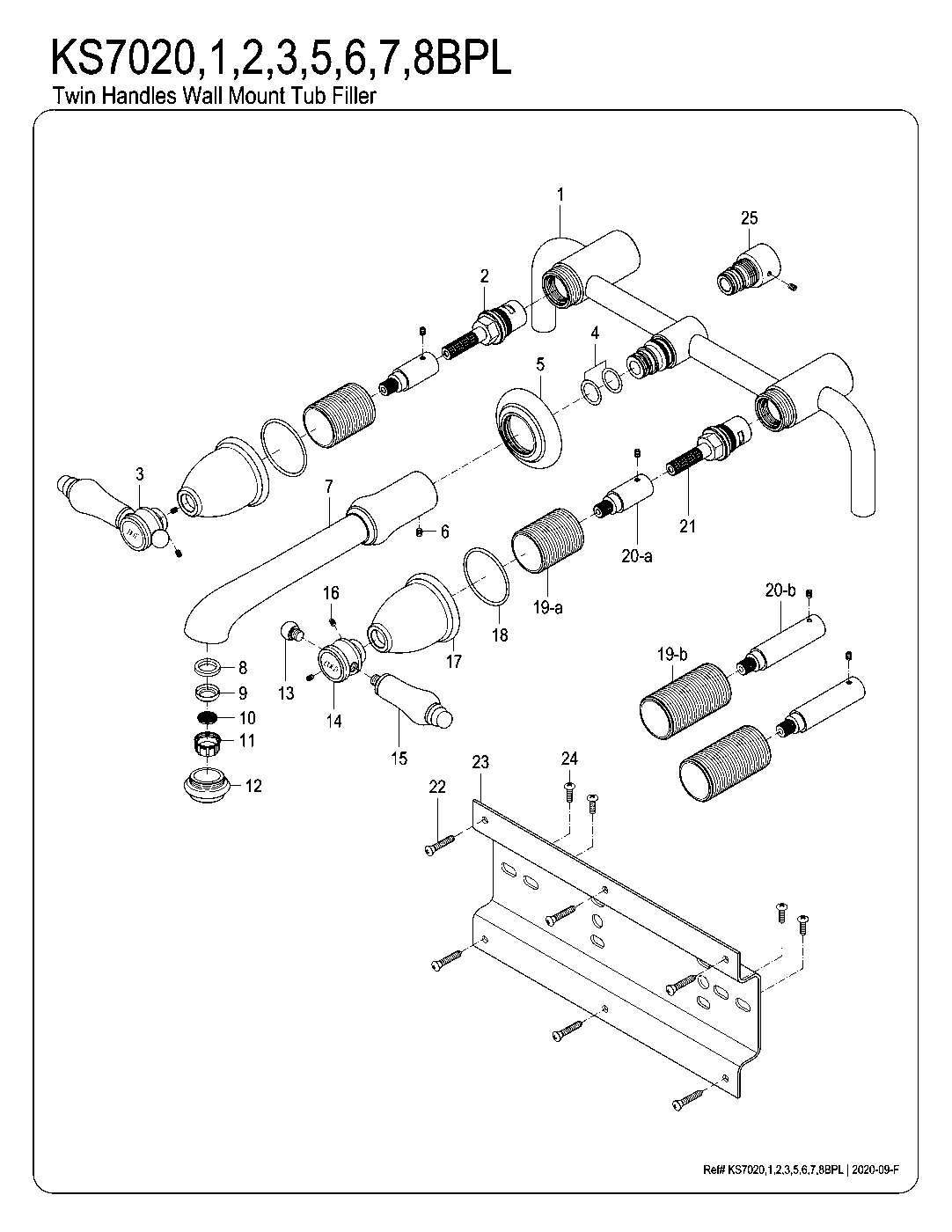 Bel-Air KS7020BPL exploded parts diagram