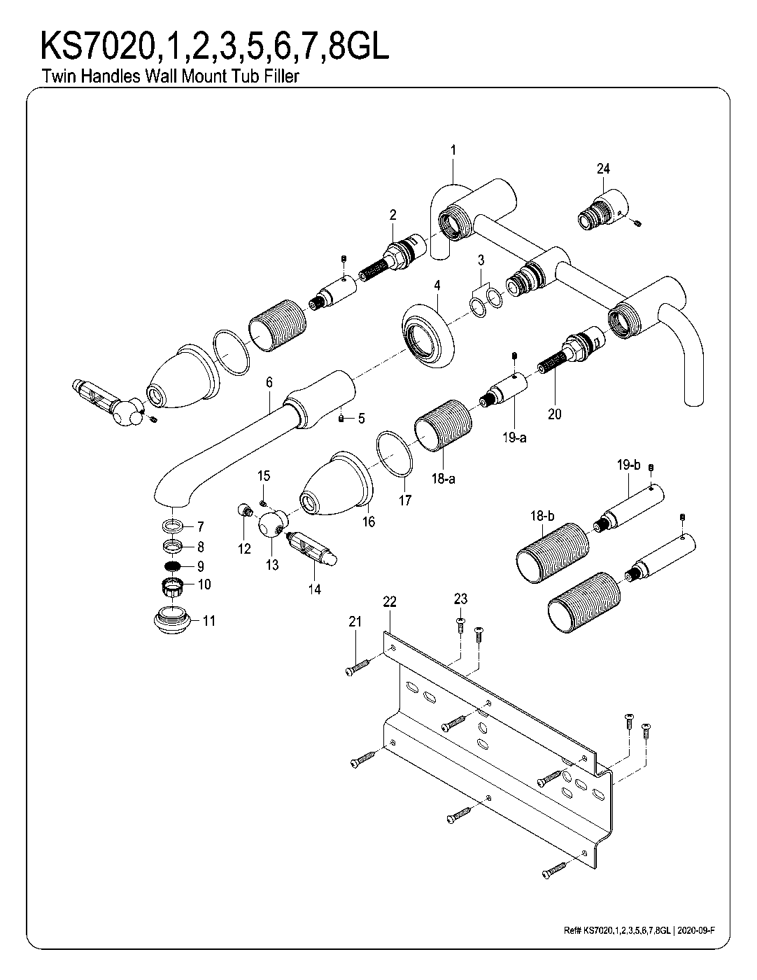 Georgian KS7020GL exploded parts diagram